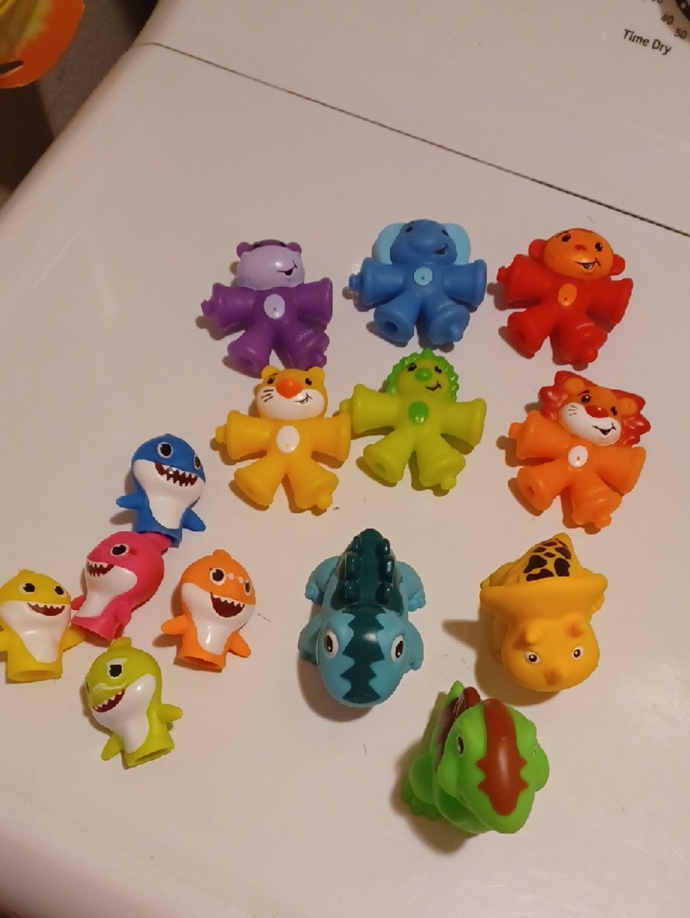 Toddler Bath Toys And Finger Puppets Lot Of 14 Used.